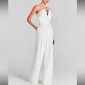 NWT—Nadine Merabi Vanessa Tuxedo Jumpsuit SM